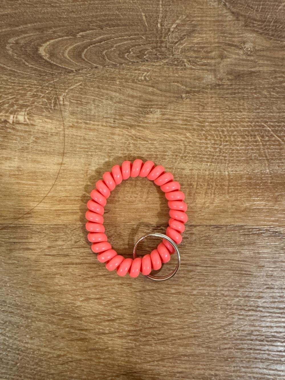 Coral Pink Coil Keyring Bracelet​